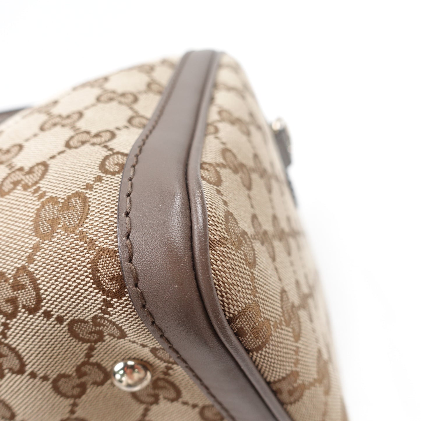 Pre-owned GUCCI Canvas Shoulder Bags Boston GG Shoulder Bag