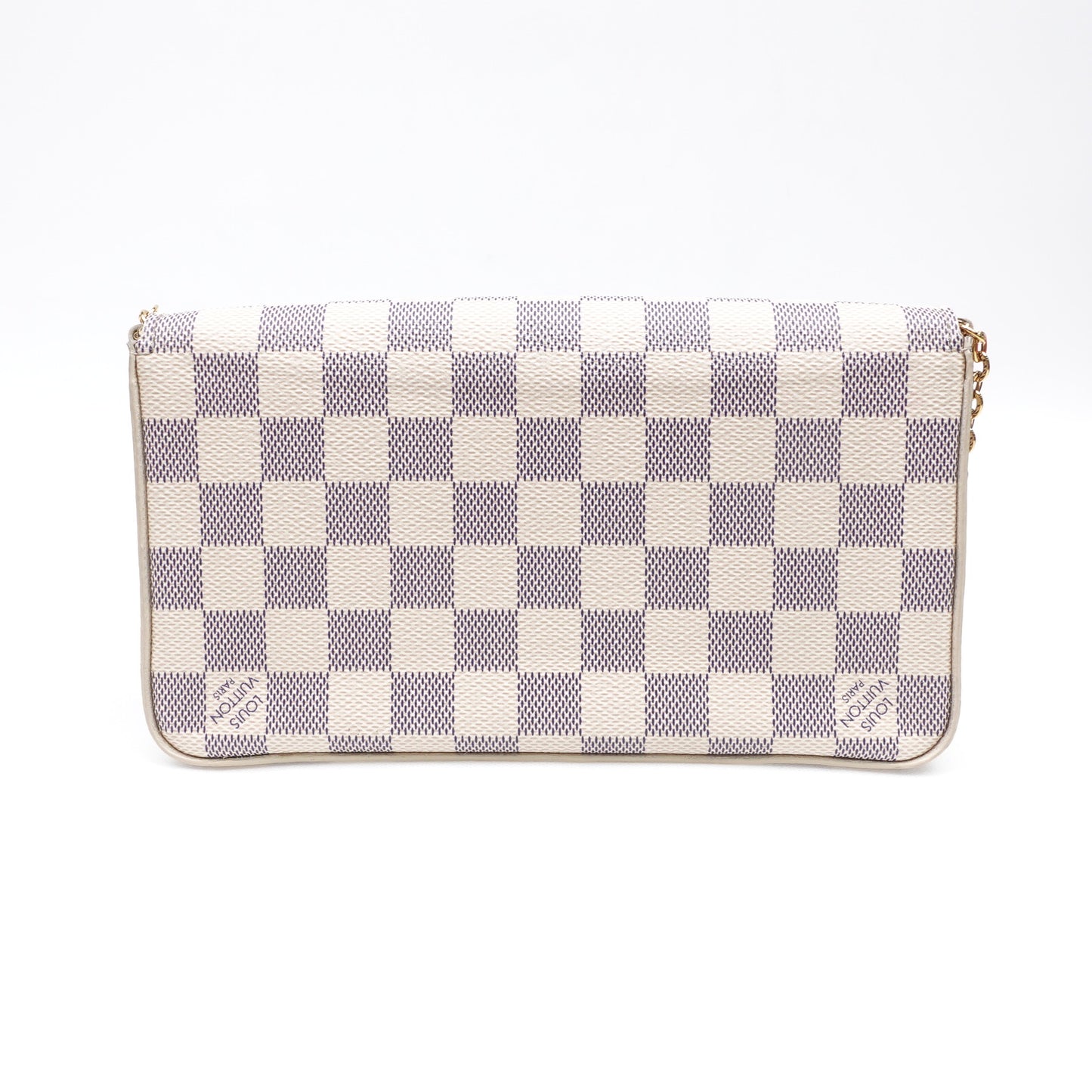 Pre-owned Louis Vuitton Felicie Damier Azur Coated Canvas Crossbody Bag