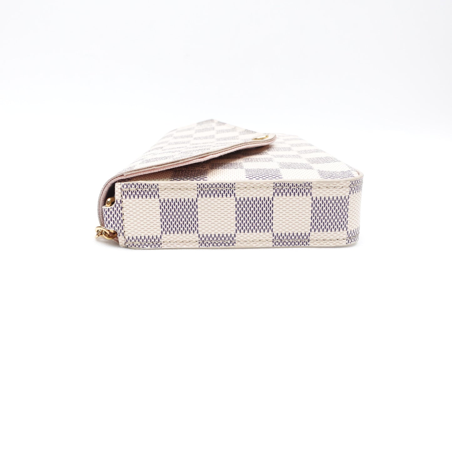 Pre-owned Louis Vuitton Felicie Damier Azur Coated Canvas Crossbody Bag