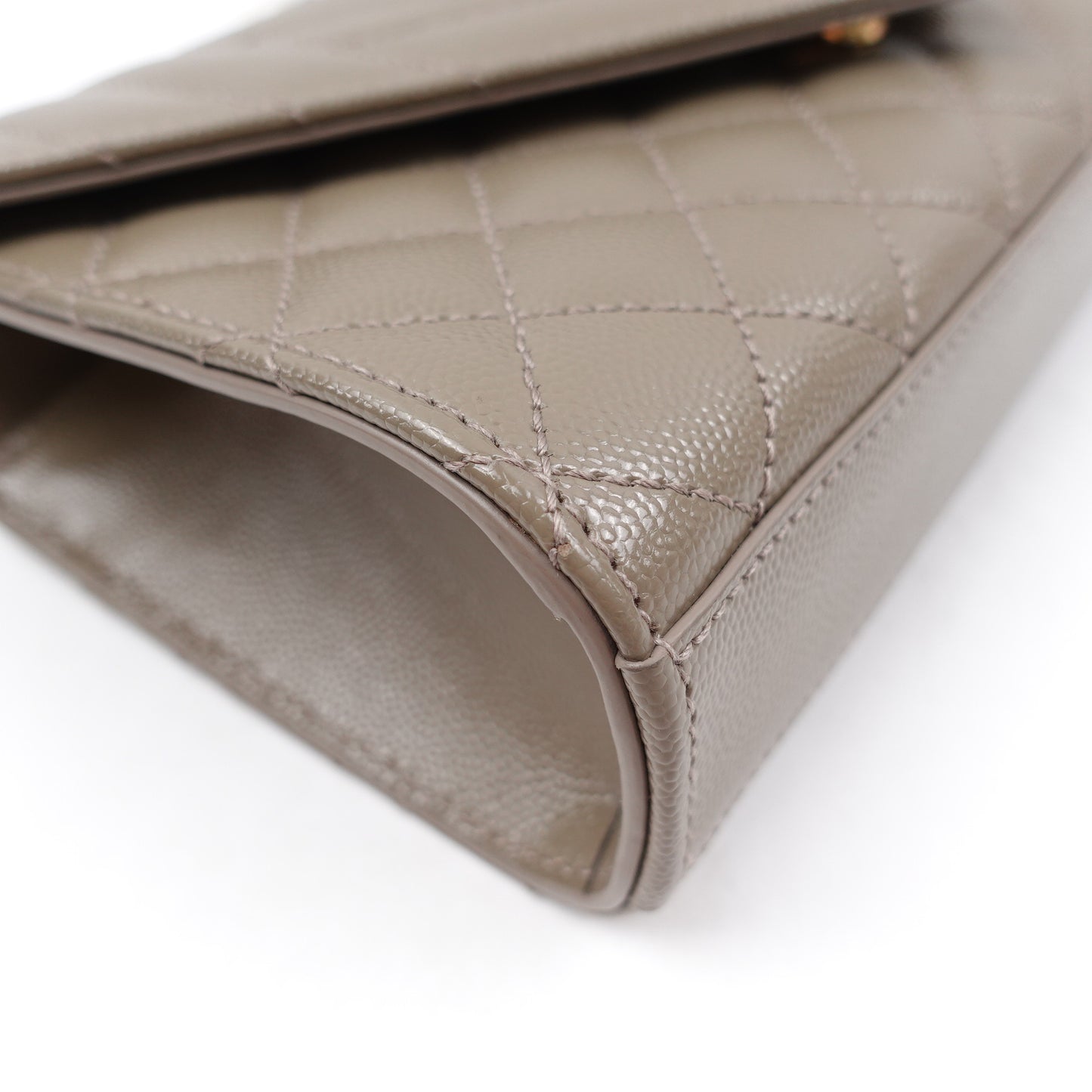 Pre-owned Saint Laurent Envelope Sage Calfskin Shoulder Bag
