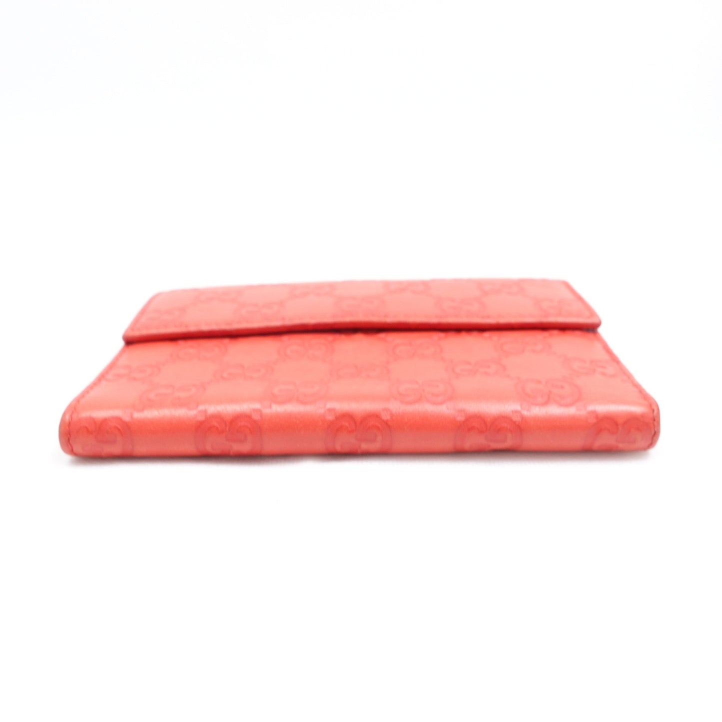 Pre-owned Gucci Inprint Red Calfskin Short Wallet