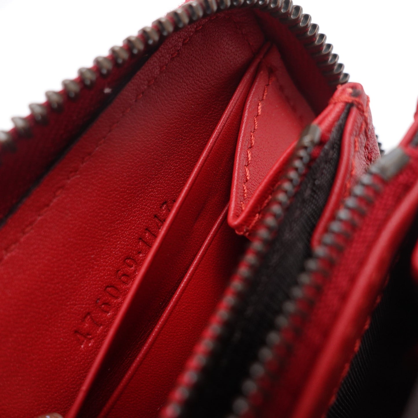 Pre-owned Gucci Queen Margaret Red&Blue Calfskin Long Wallet