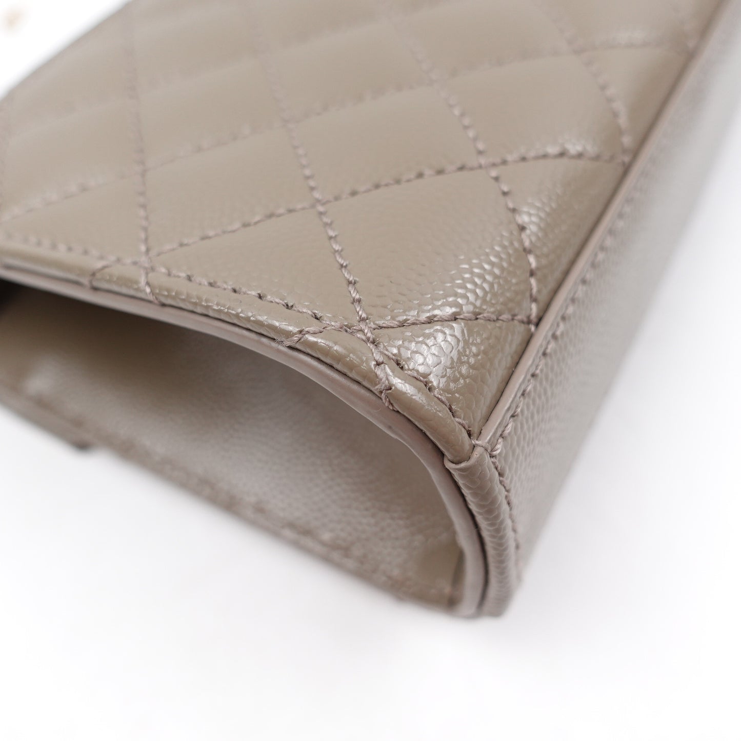 Pre-owned Saint Laurent Envelope Sage Calfskin Shoulder Bag