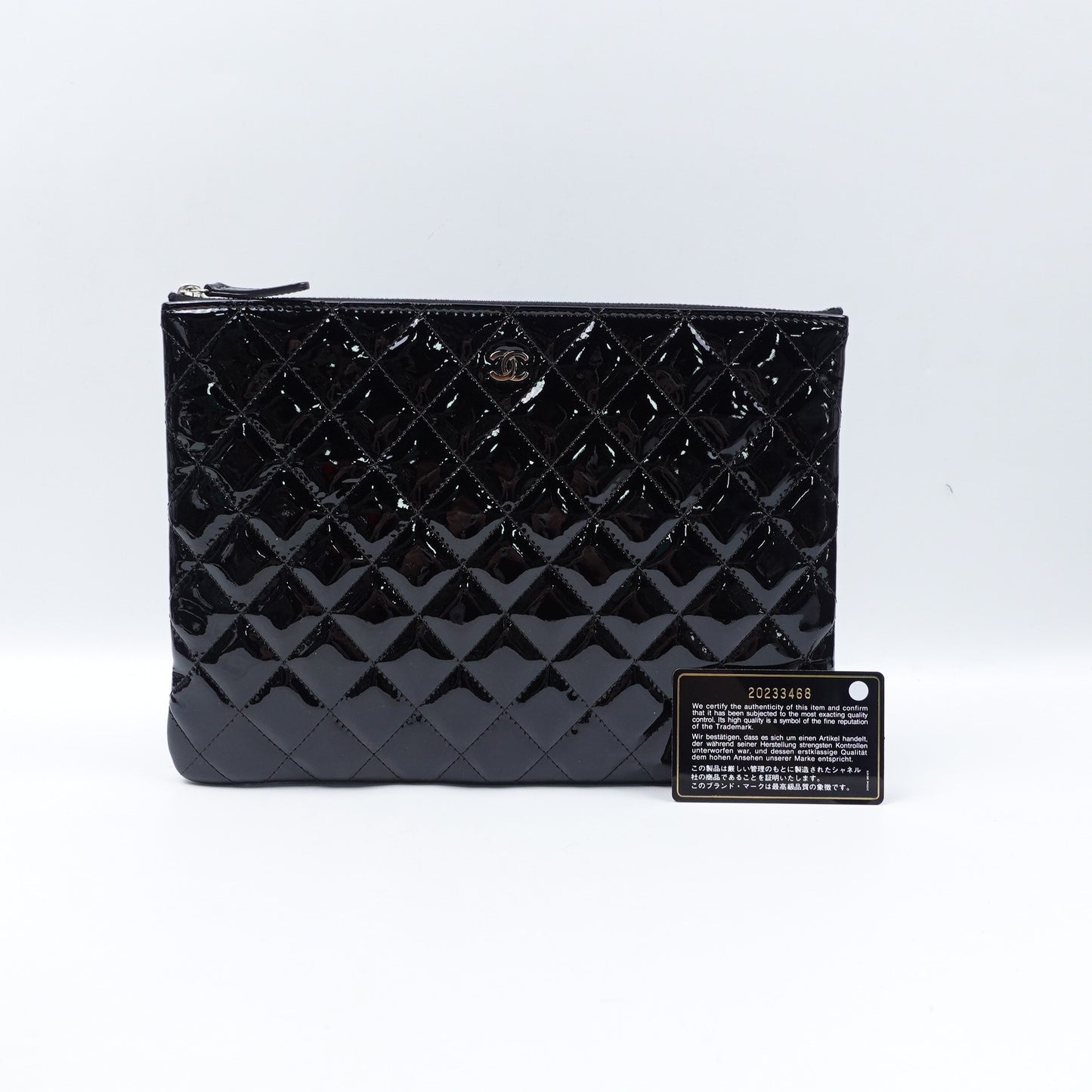 Pre-owned Chanel Black Vernis Clutch