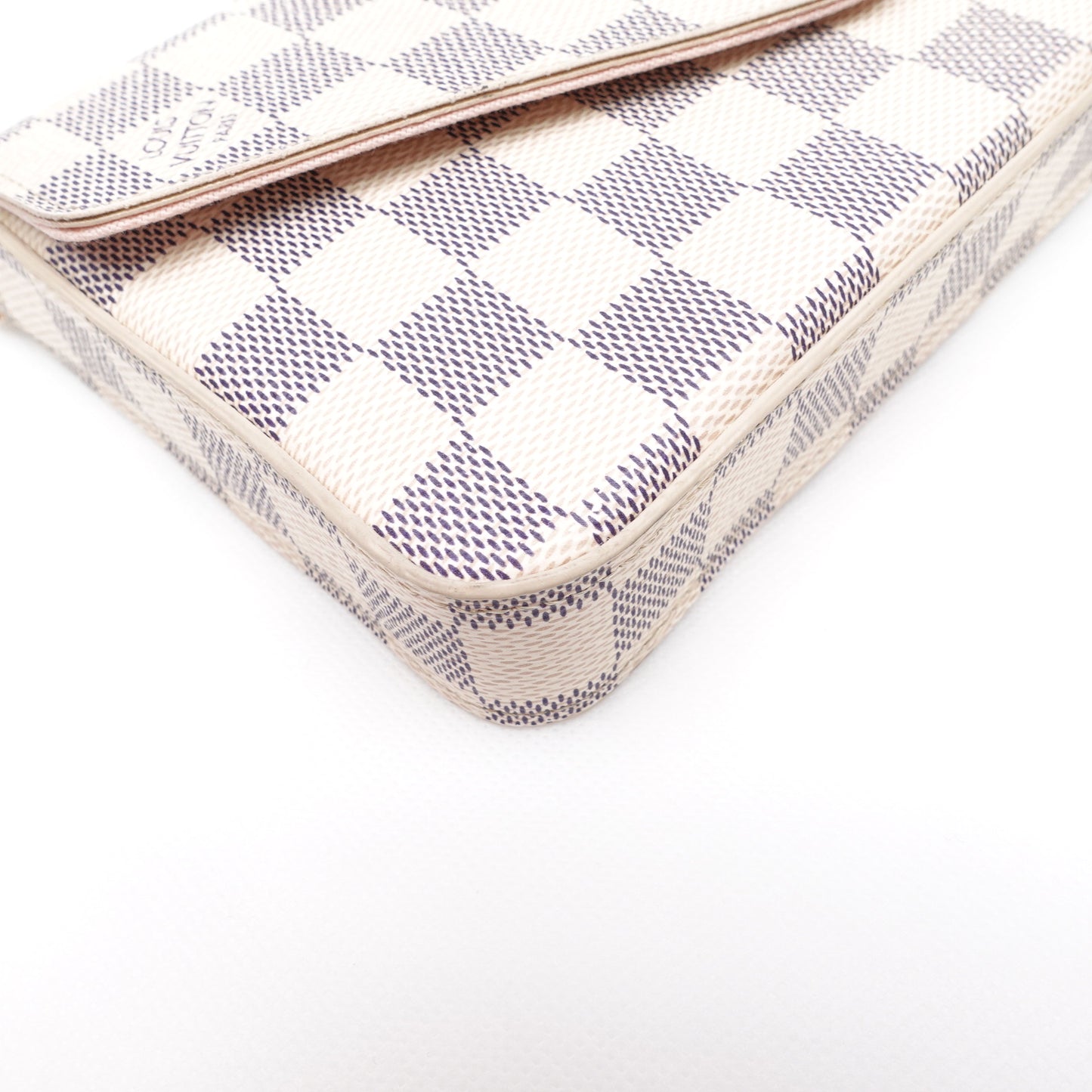 Pre-owned Louis Vuitton Felicie Damier Azur Coated Canvas Crossbody Bag