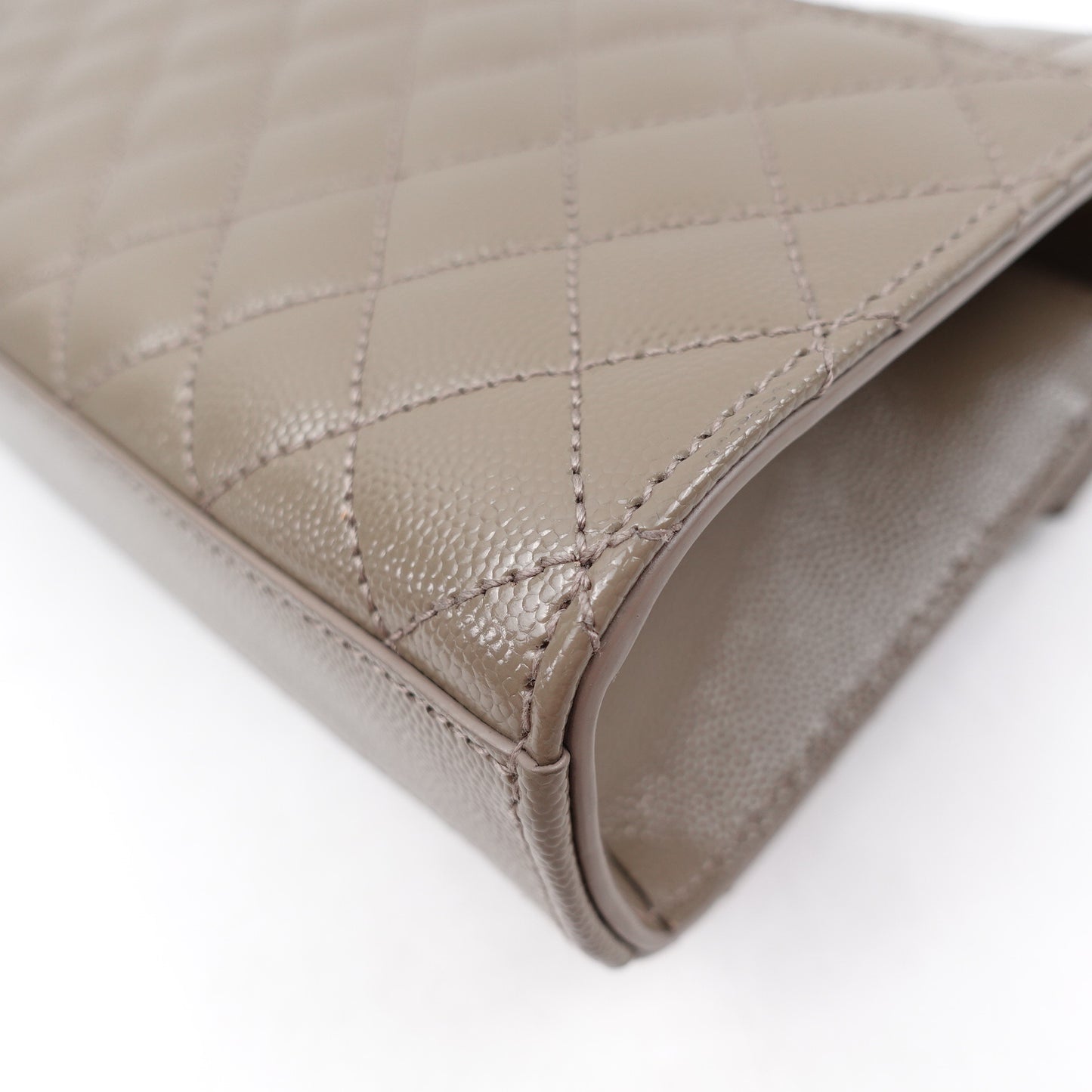 Pre-owned Saint Laurent Envelope Sage Calfskin Shoulder Bag