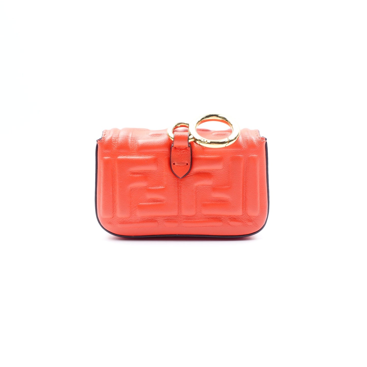 Pre-owned Fendi Baguette Super Mini Red Calfskin Shoulder Bag