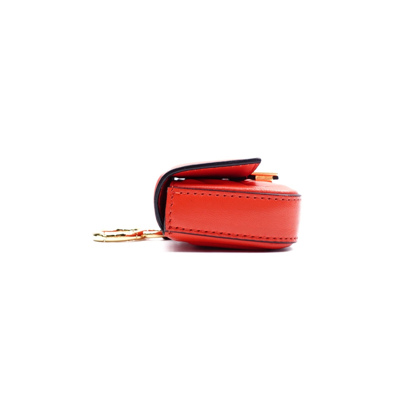 Pre-owned Fendi Baguette Super Mini Red Calfskin Shoulder Bag