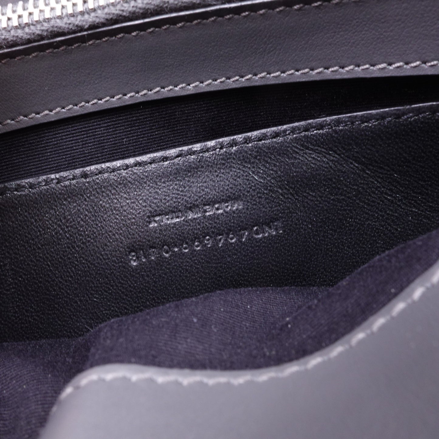 Pre-owned Saint Laurent Loulou Small Grey Calfskin Shoulder Bag