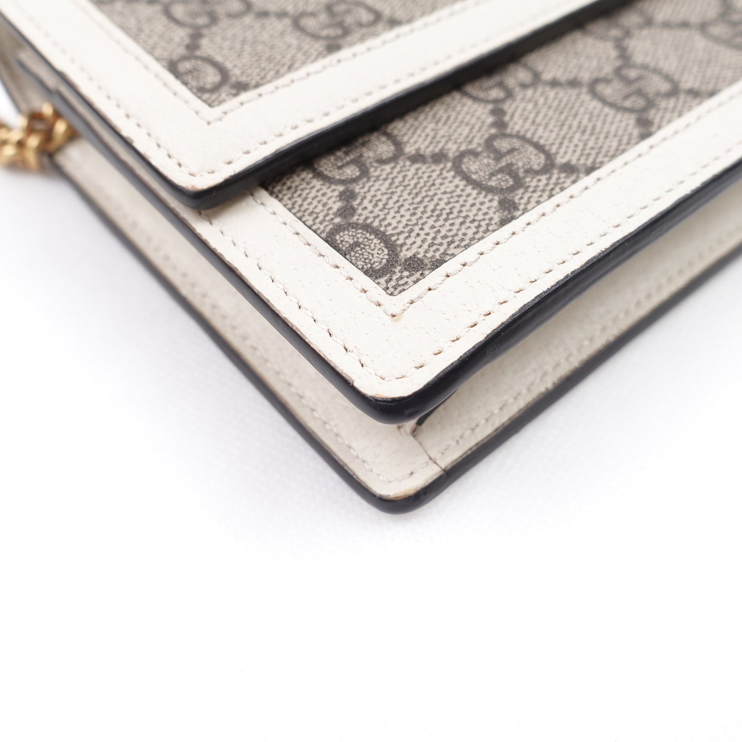 Pre-Owned Gucci Queen Margaret WOC Monogram Coated Canvas&Calfskin Shoulder Bag