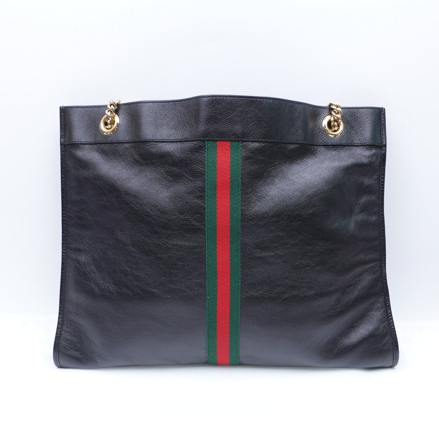Pre-owned Gucci Rajah Black Calfskin Tote Bag