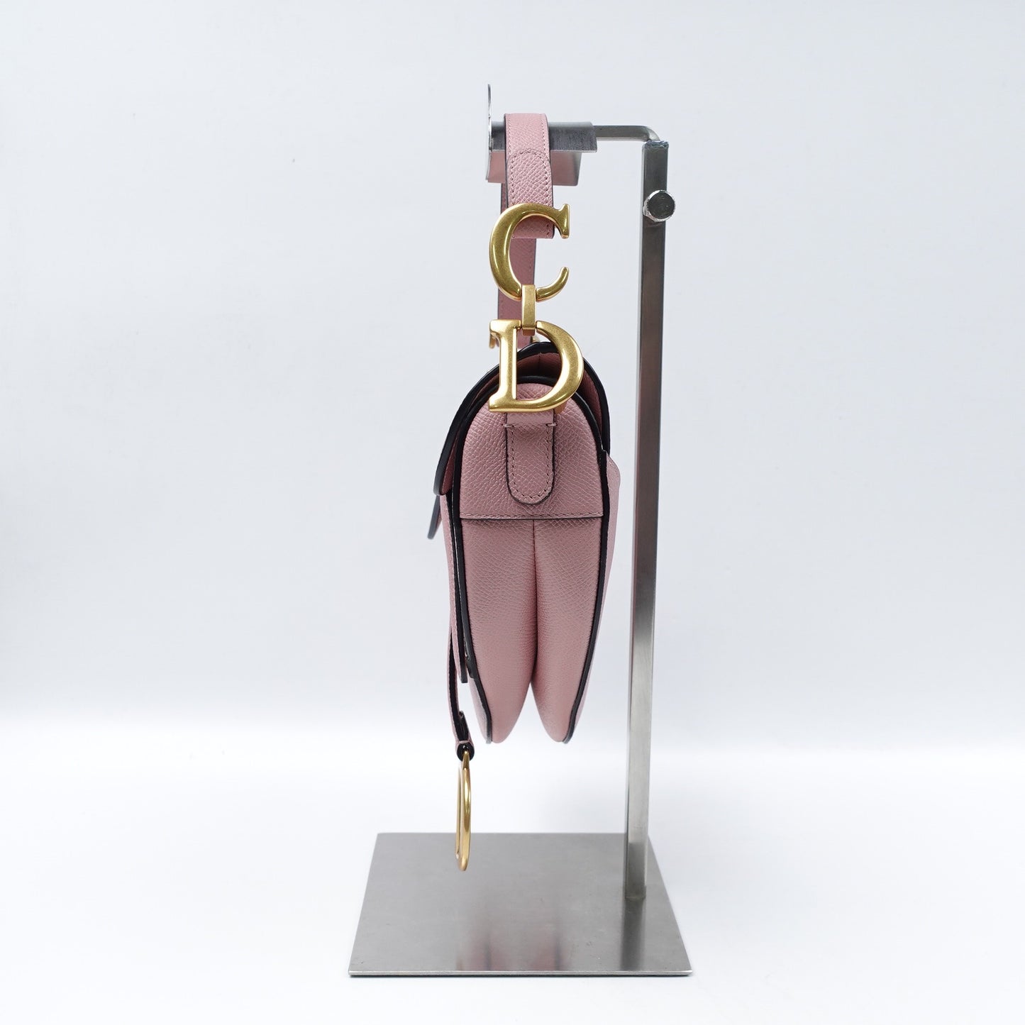 Pre-owned Dior Saddle Mini Pink Calfskin Shoulder Bag