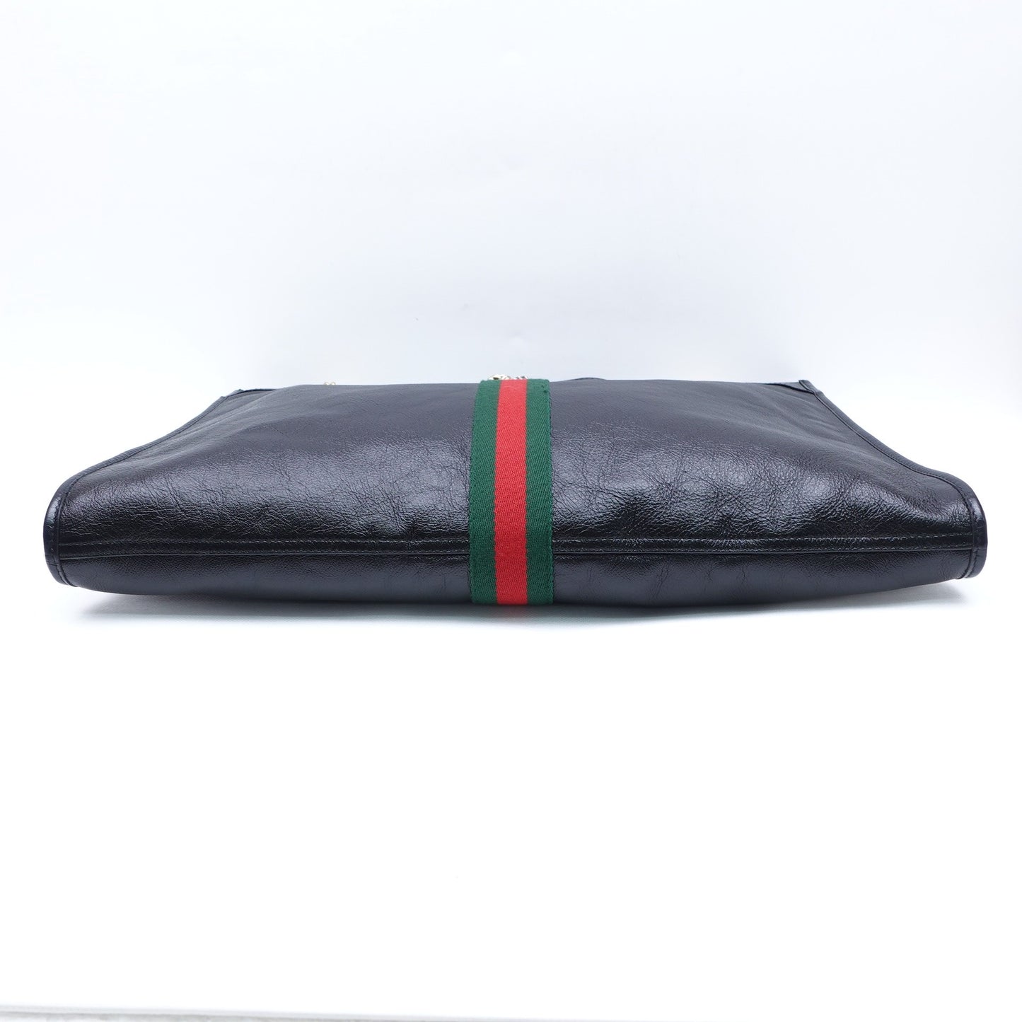 Pre-owned Gucci Rajah Black Calfskin Tote Bag