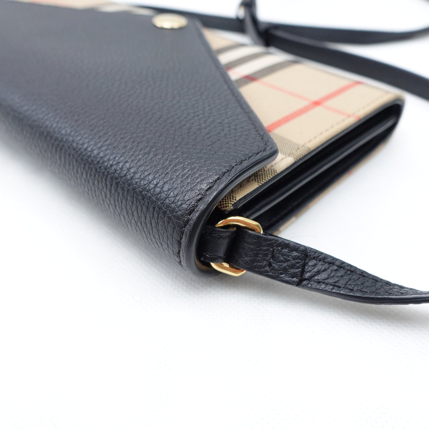 Pre-owned Burberry Woc Plaid Canvas Crossbody Bag