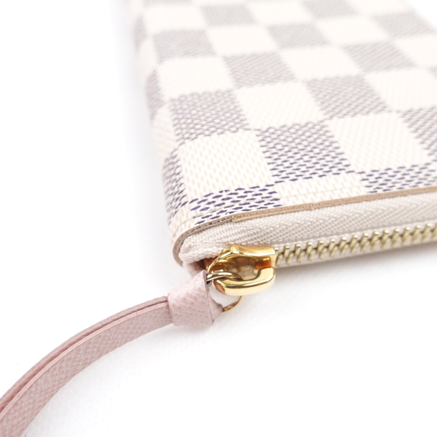 Pre-owned Louis Vuitton Clemence Damier Azur Coated Canvas Long Wallet