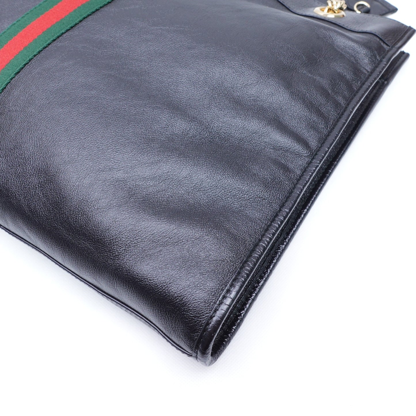 Pre-owned Gucci Rajah Black Calfskin Tote Bag