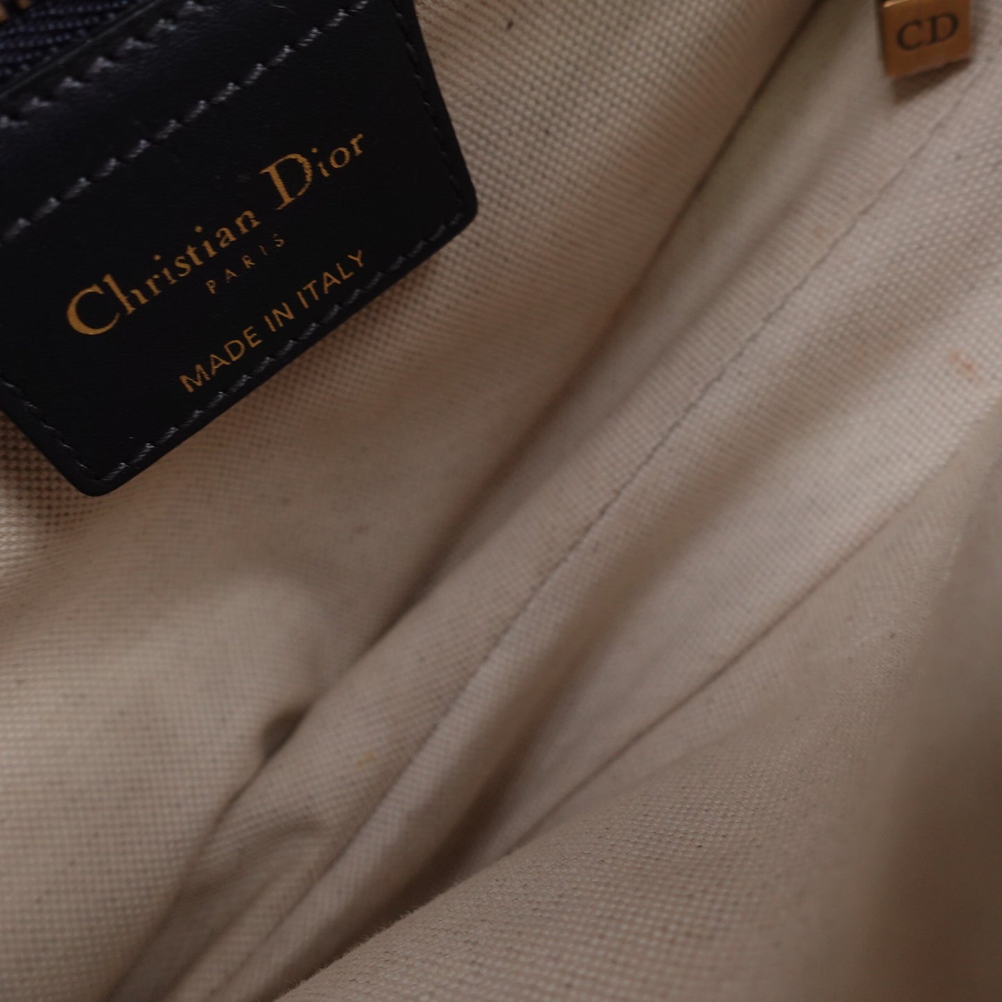 Pre-owned Dior Saddle MM Oblique Canvas Shoulder Bag