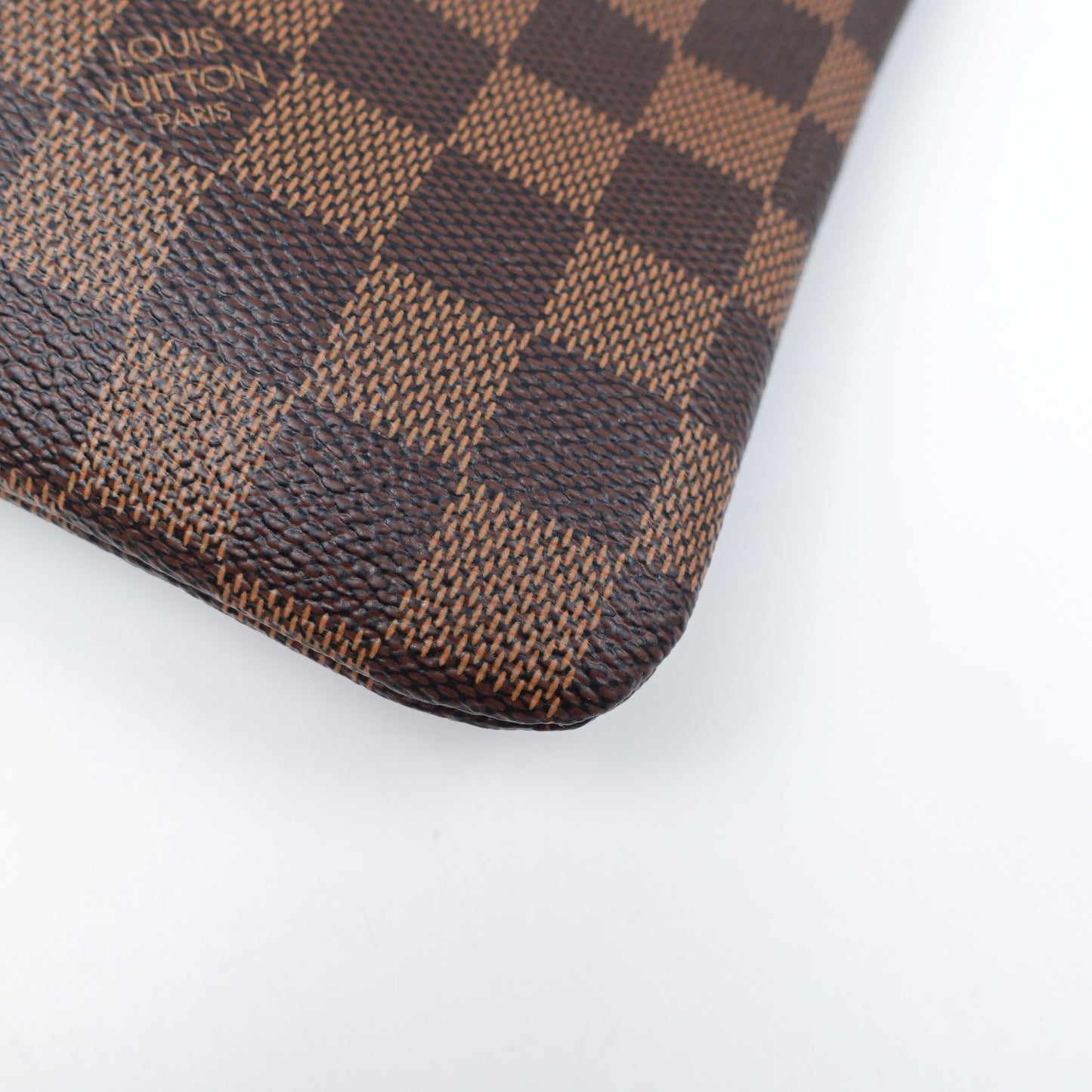 Pre-owned Louis Vuiiton Daily Damier Ebene Coated Canvas Clutch