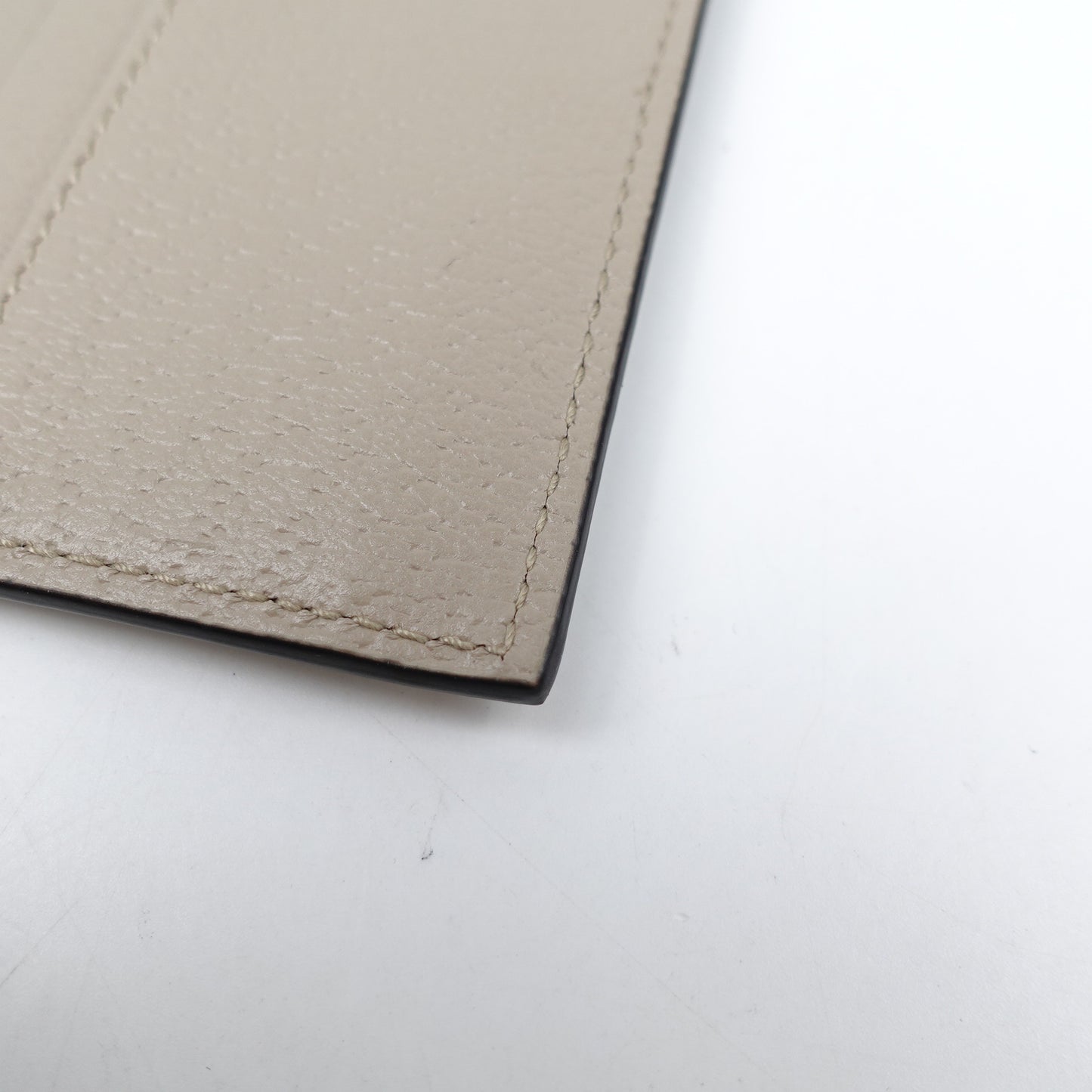 Pre-Owned Horsebit 1955 Beige Calfskin Card Holder