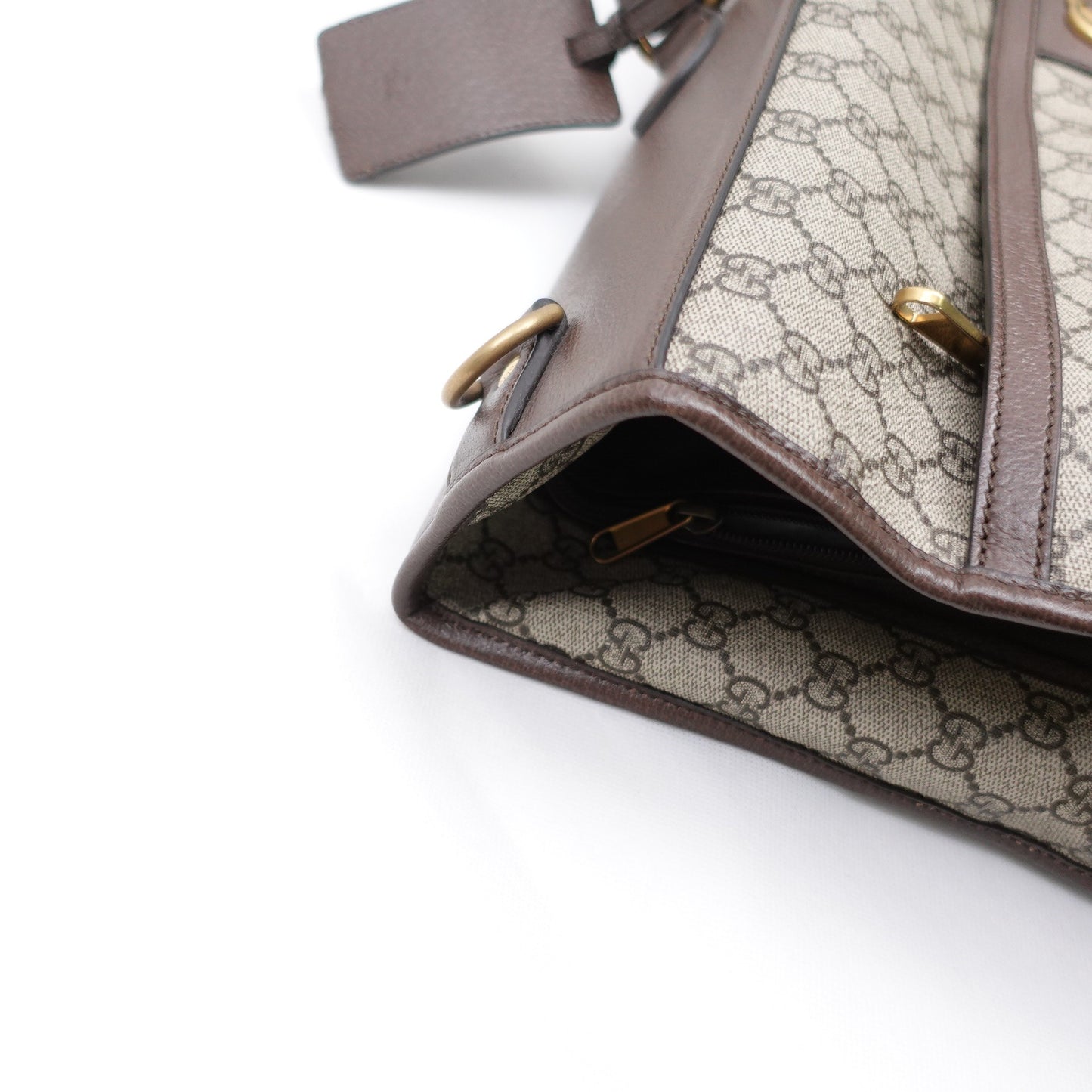 Pre-owned Gucci Monogram Coated Canvas Travel Bag