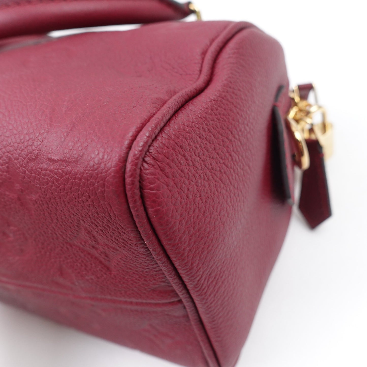 Pre-owned Louis Vuitton Speedy 20 Red Calfskin Shoulder Bag