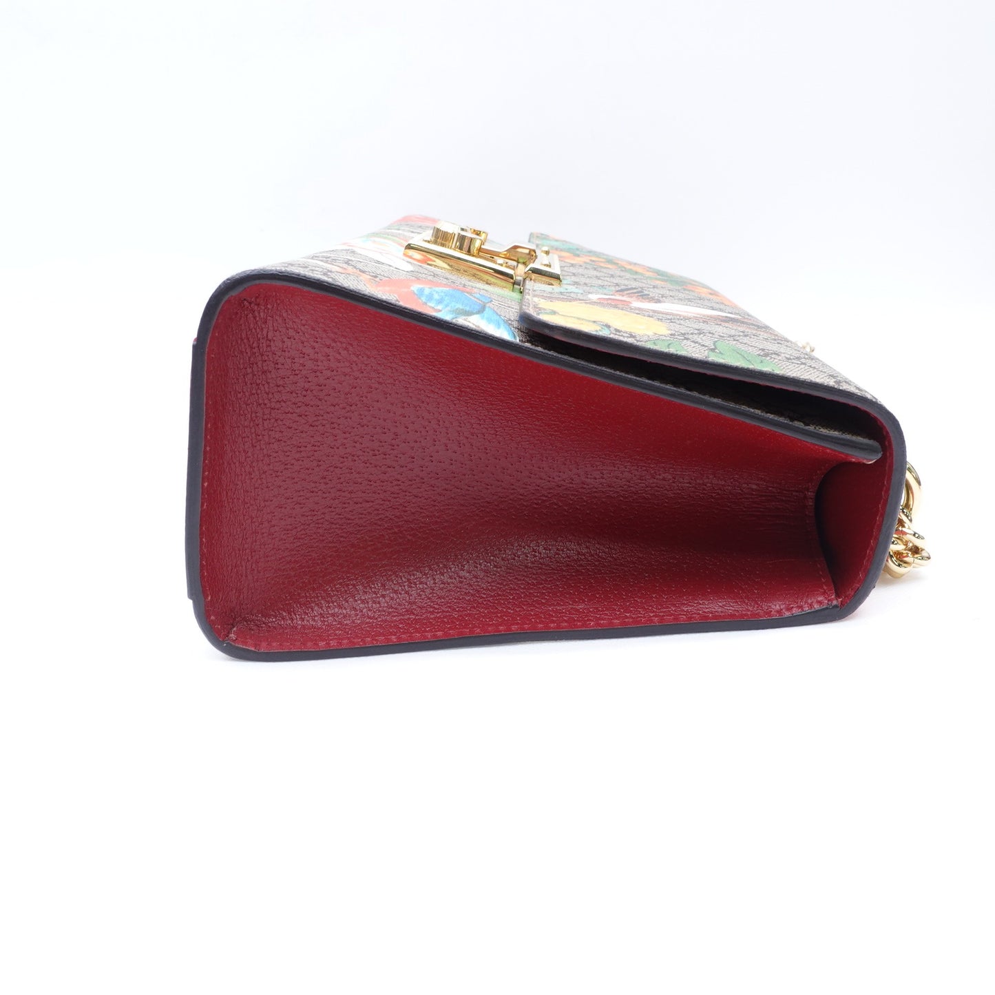 Pre-owned Gucci Padlock Multicolor Coated Canvas Shoulder Bag