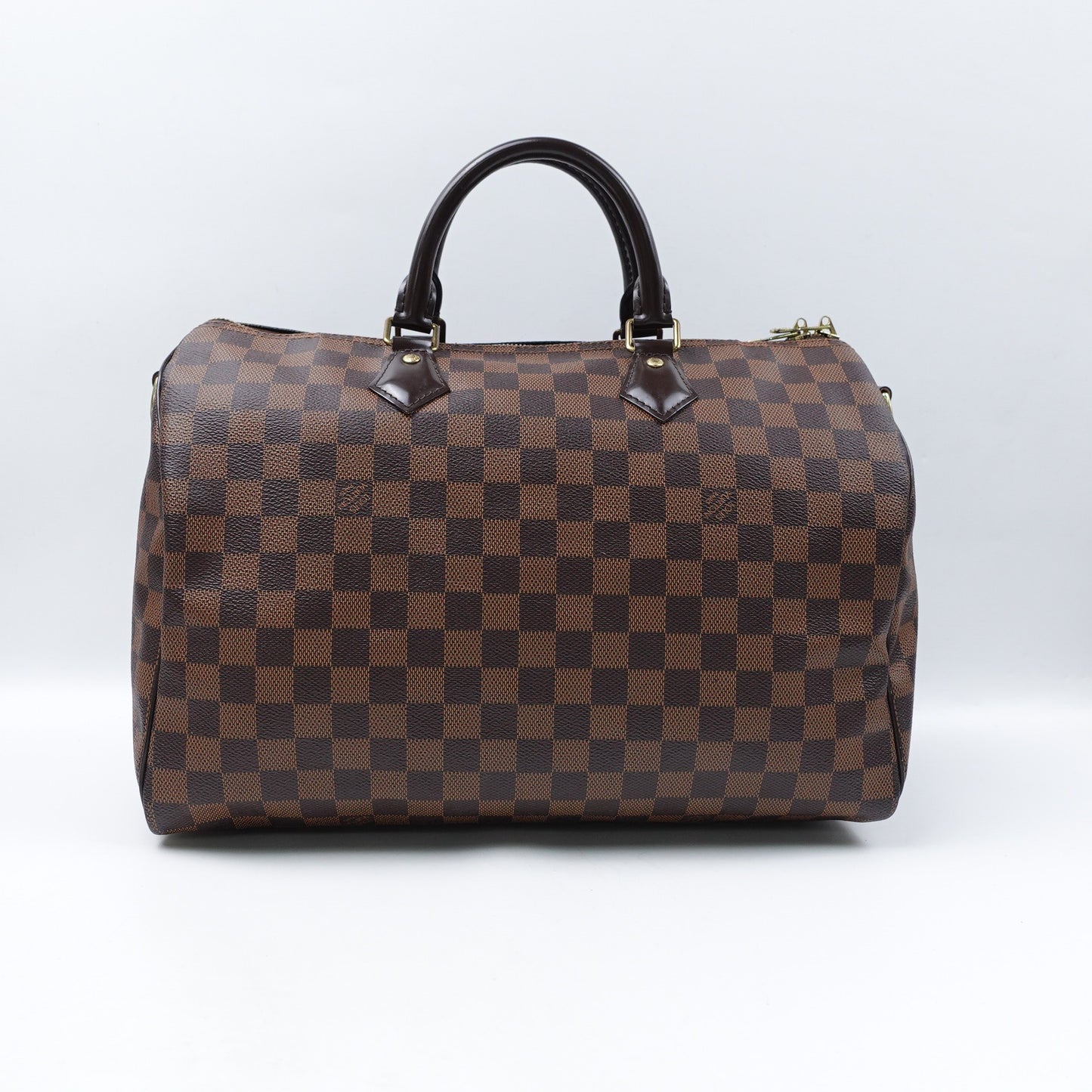 Pre-owned Louis Vuitton Speedy 35 Damier Ebene Coated Canvas Shoulder Bag