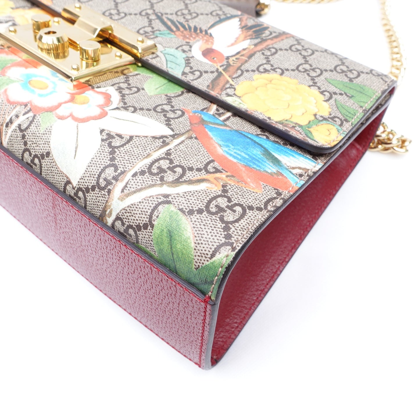 Pre-owned Gucci Padlock Multicolor Coated Canvas Shoulder Bag