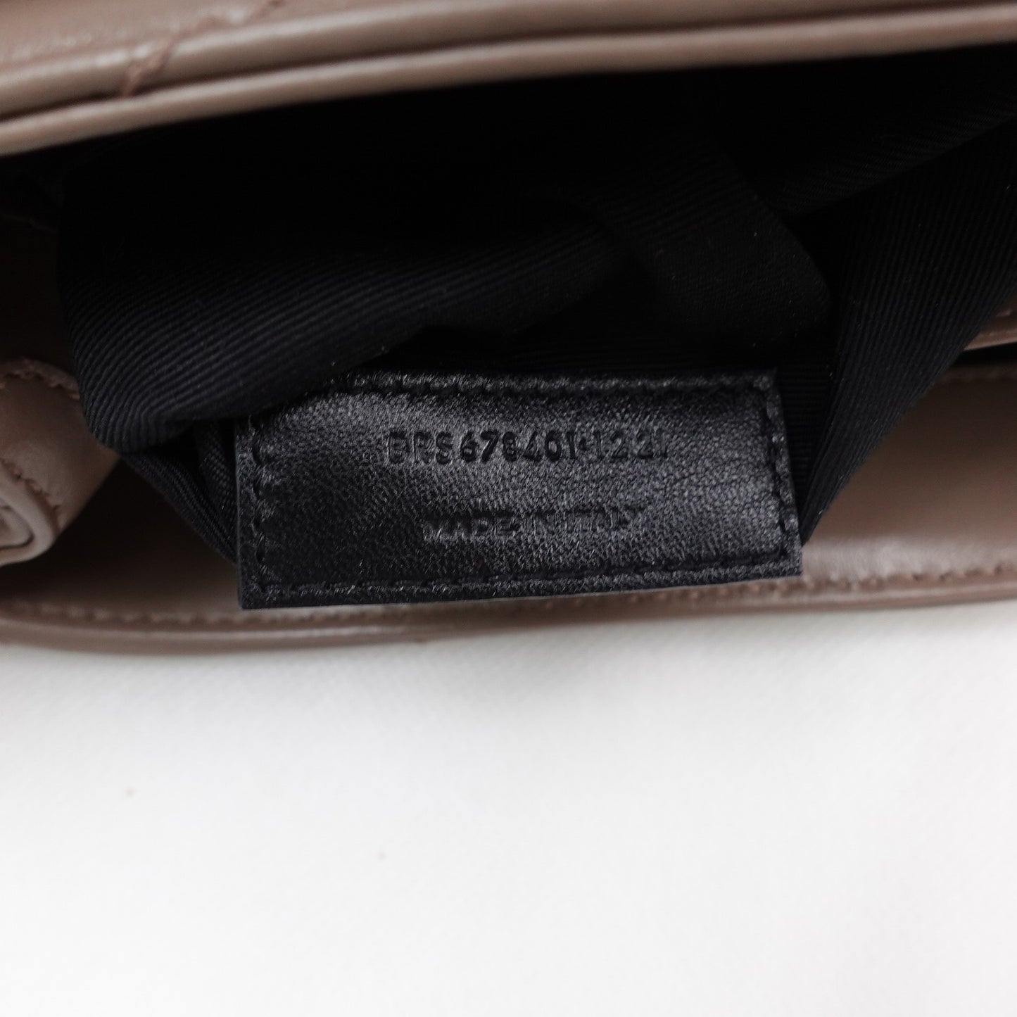 Pre-owned Saint Laurent Loulou Toy Milktea Calfskin Shoulder Bag