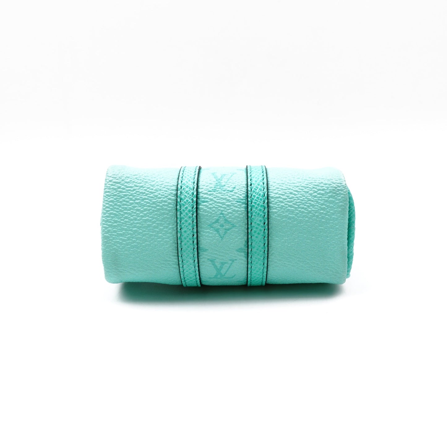Pre-owned Louis Vuitton Keepall Mint Green Coated Canbas Bag Charm