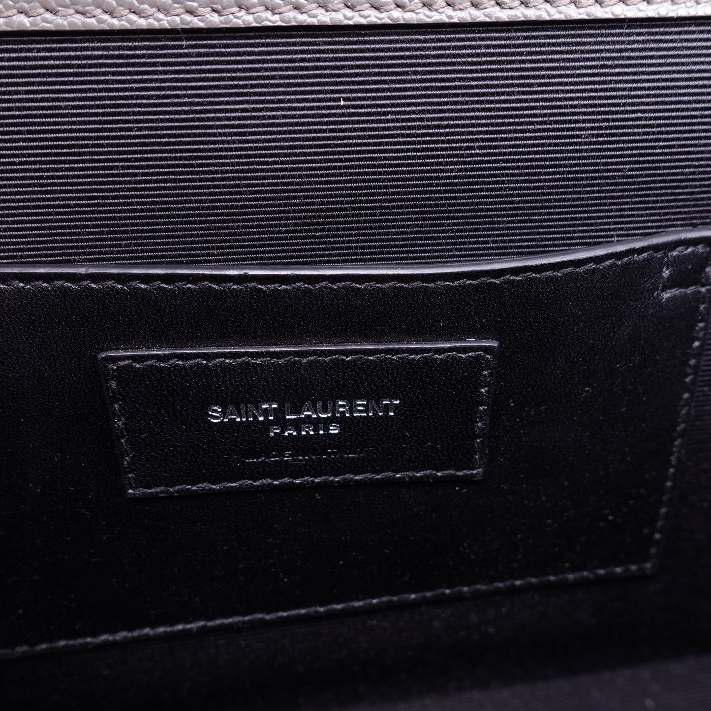 Pre-owned Saint Laurent Envelope Grey Calfskin Shoulder Bag