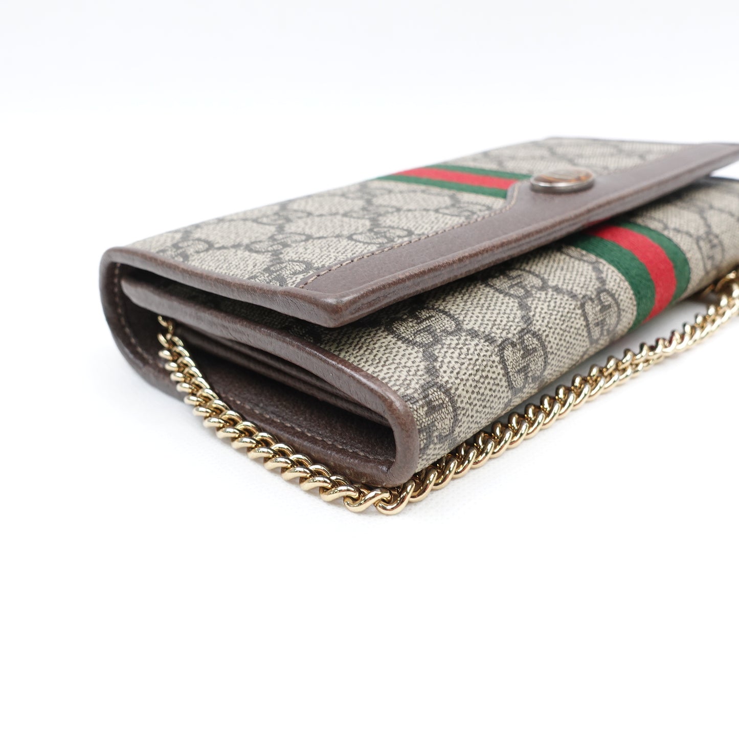 Pre-Owned Gucci Ophidia Monogram&Calfskin Coated Canvas Shoulder Bag