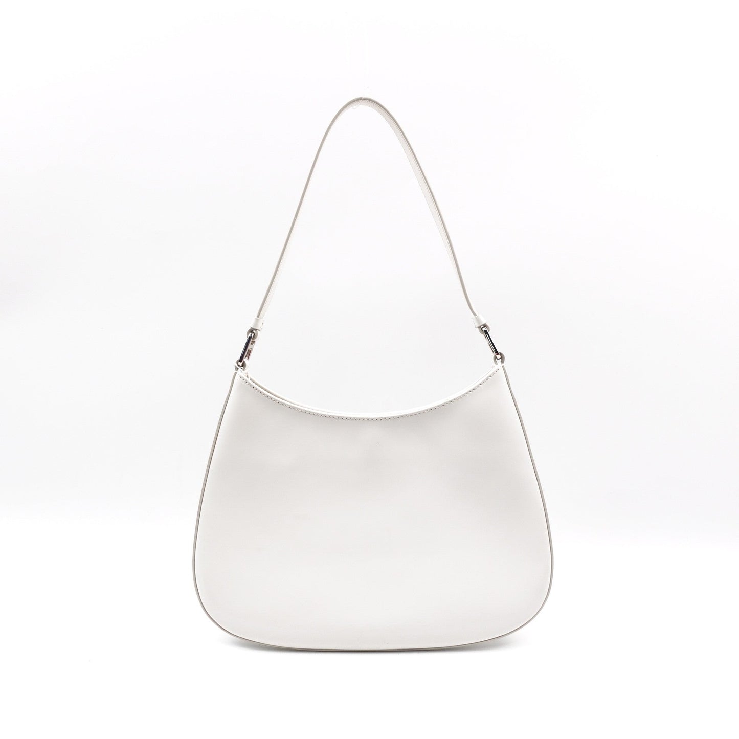 Pre-owned Prada White Cleo Calfskin Shoulder Bag