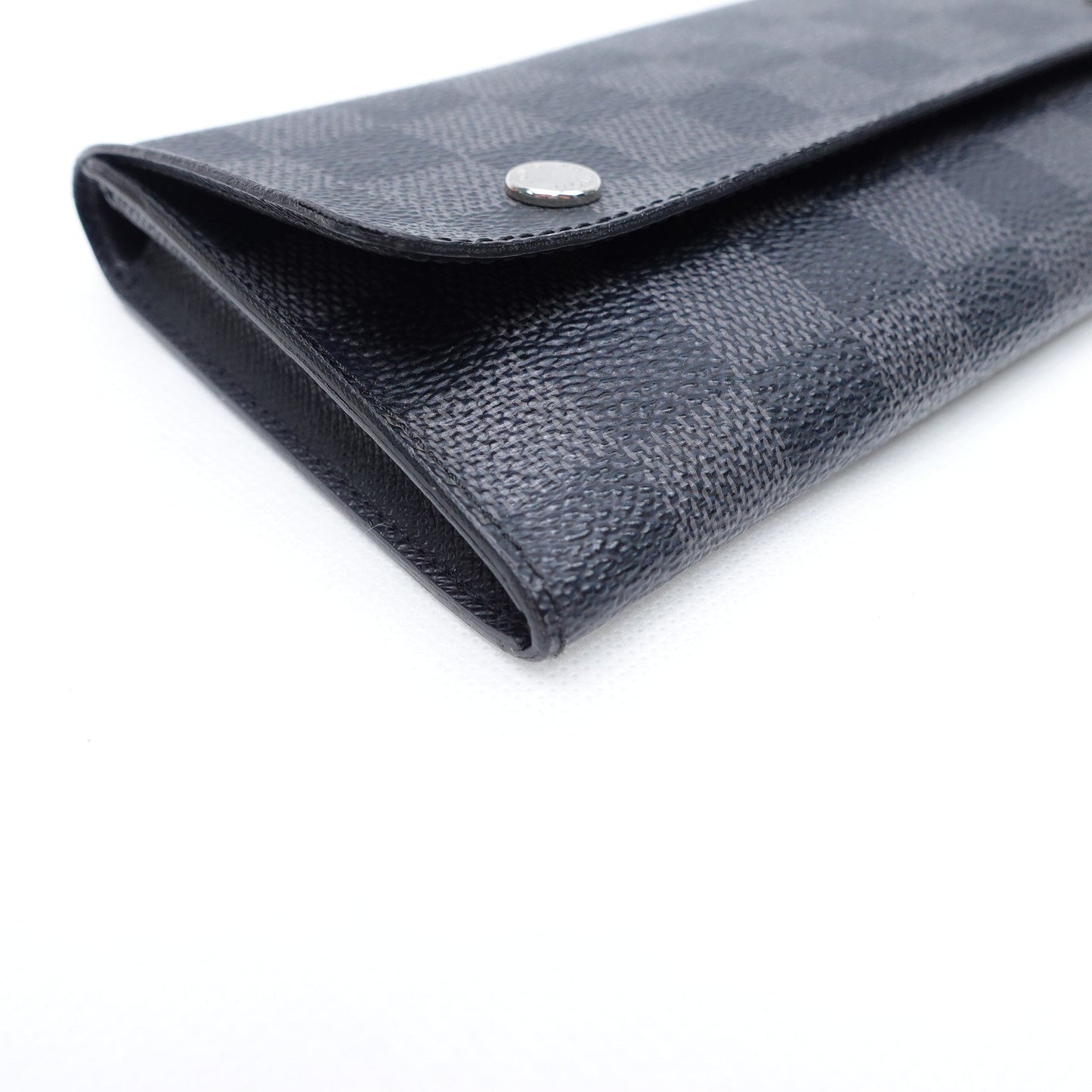 Pre-owned Louis Vuitton 3 In 1 Damier Graphite Coated Canvas Wallet