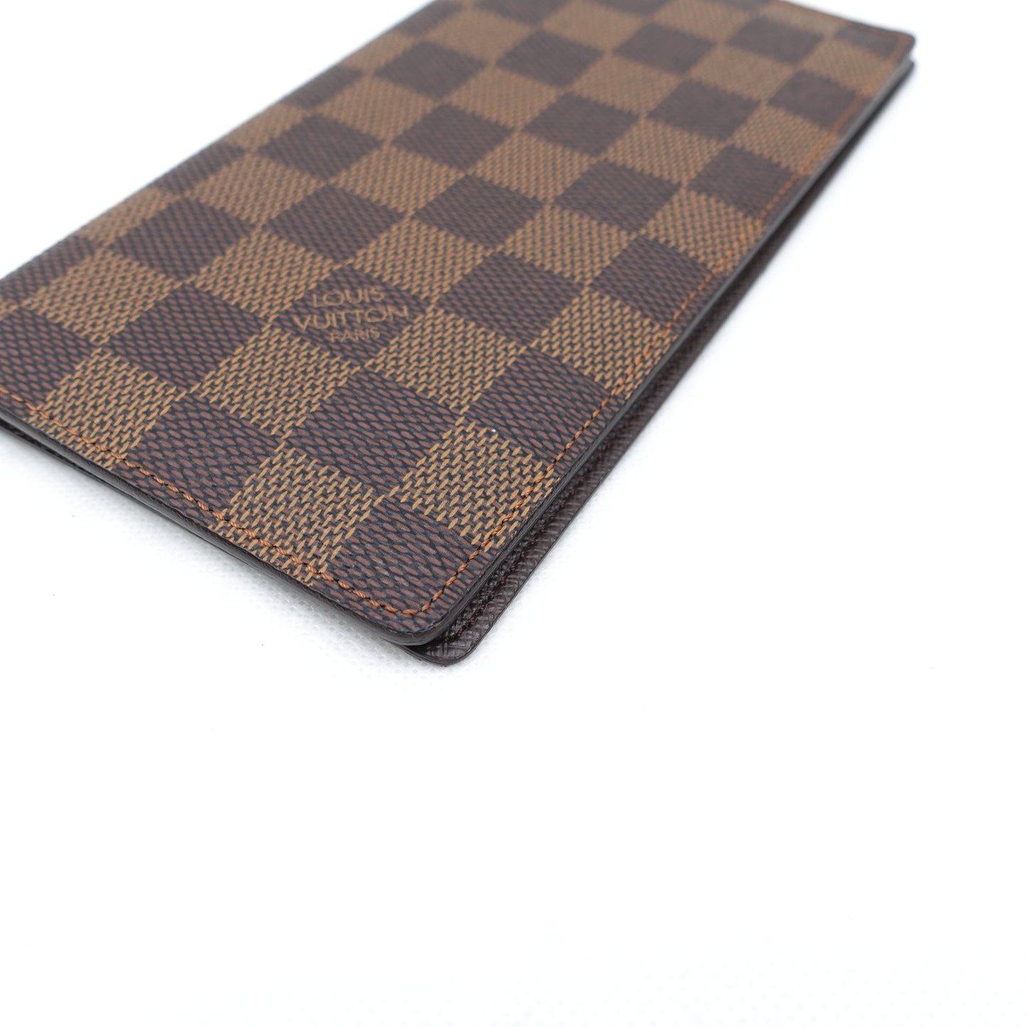 Pre-Owned Louis Vuitton Brazza Damier Ebene Coated Canvas Long Wallet