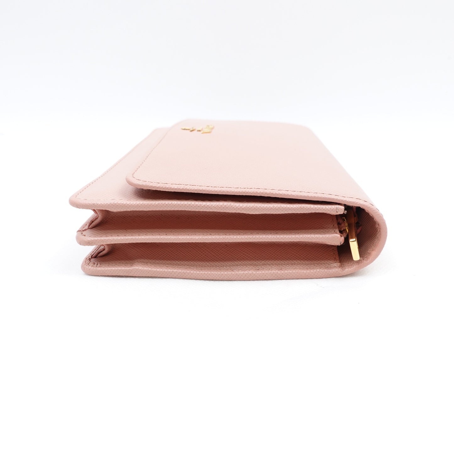 Pre-owned Prada Safiano WOC Pink Calfskin Shoulder Bag