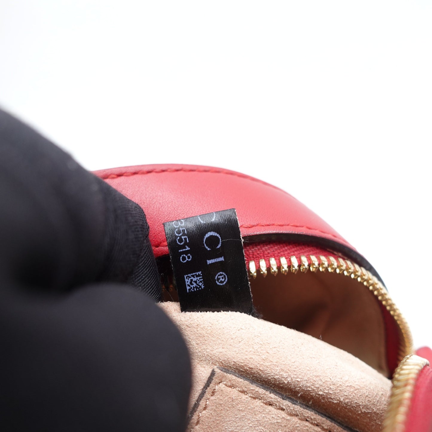 Pre-owned Gucci Monogram&Red Coated Canvas Camera Bag