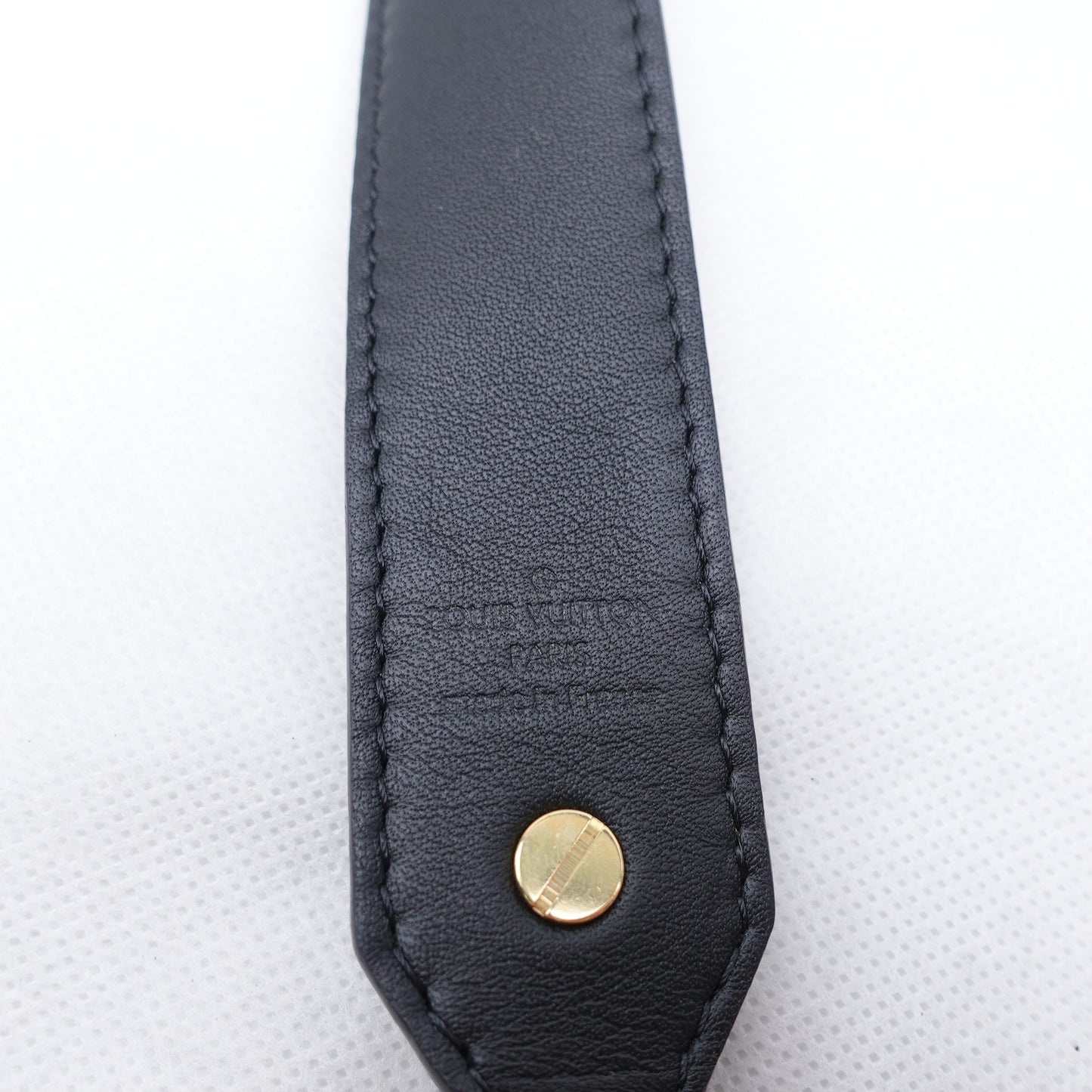Pre-owned Louis Vuitton Monogram Coated Canvas&Calfskin Belt