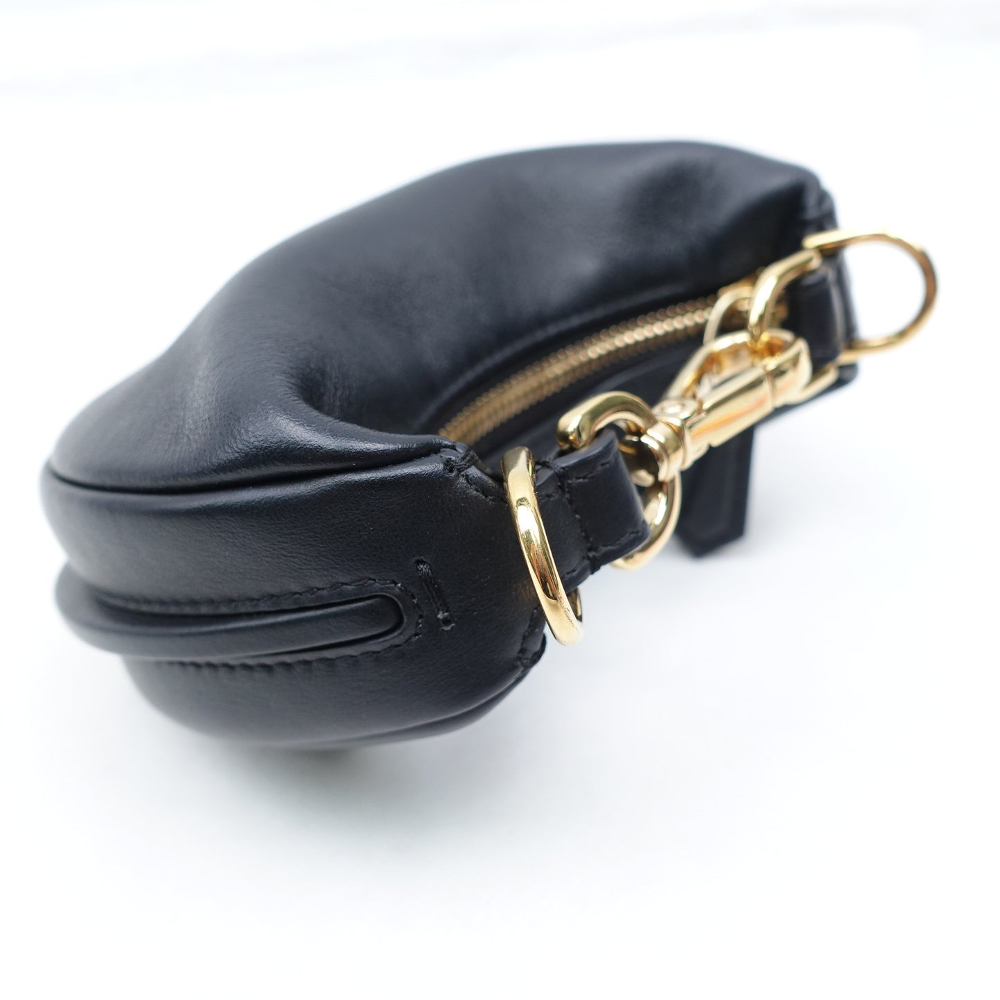 Pre-Owned Fendi Graphy Mini Black Calfskin Hand Bag