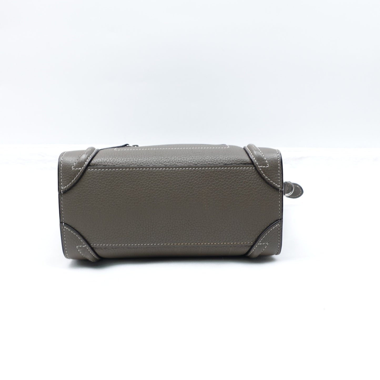 Pre-owned Celine Luggage Nano Grey Calfskin Tote Bag