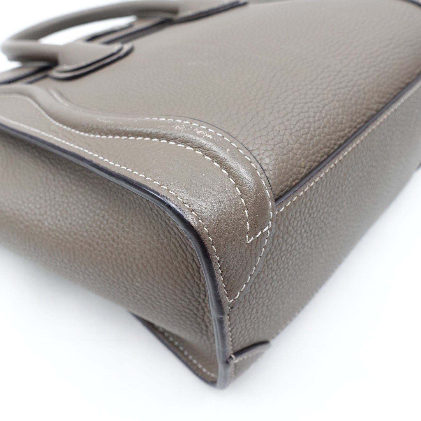 Pre-owned Celine Luggage Nano Grey Calfskin Tote Bag