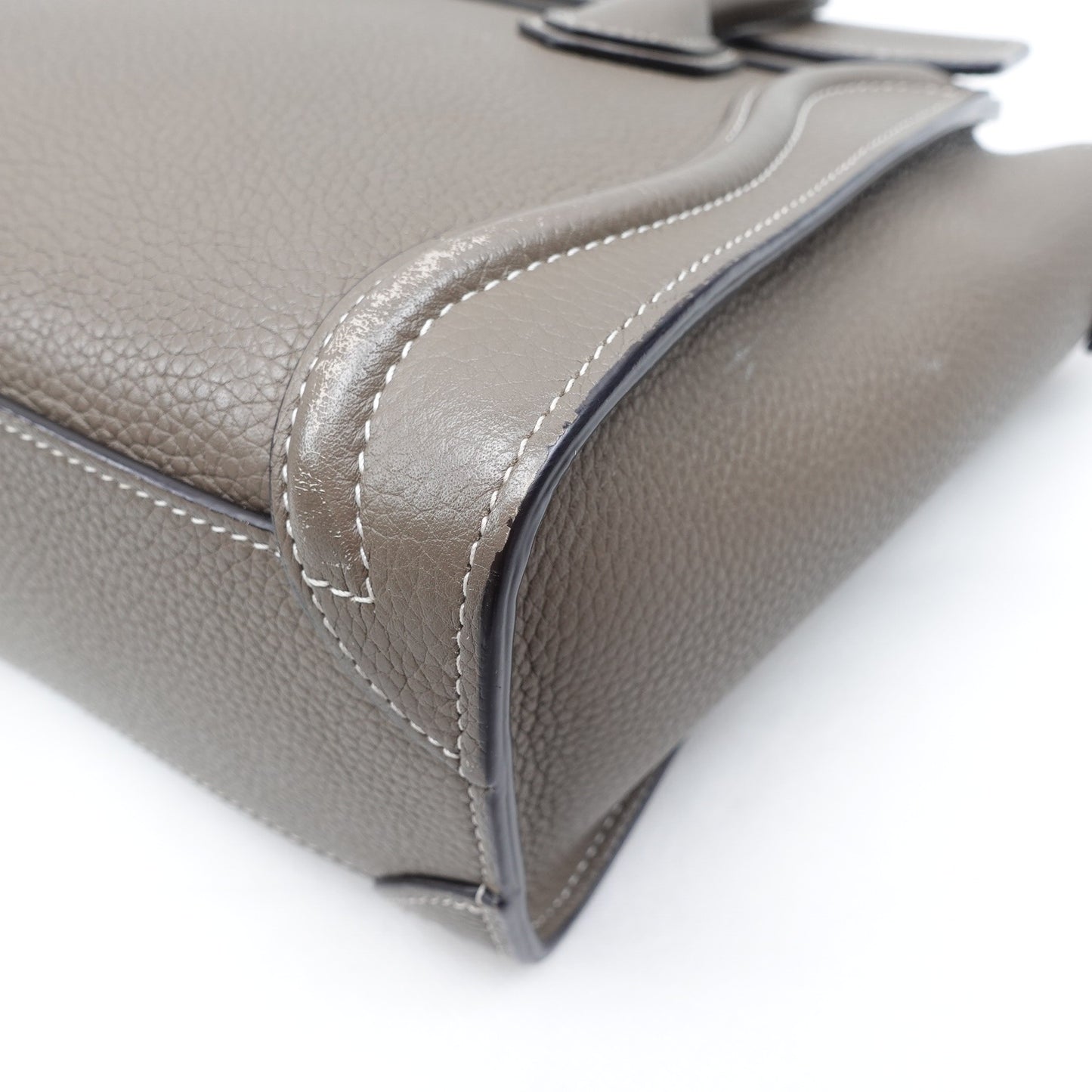 Pre-owned Celine Luggage Nano Grey Calfskin Tote Bag