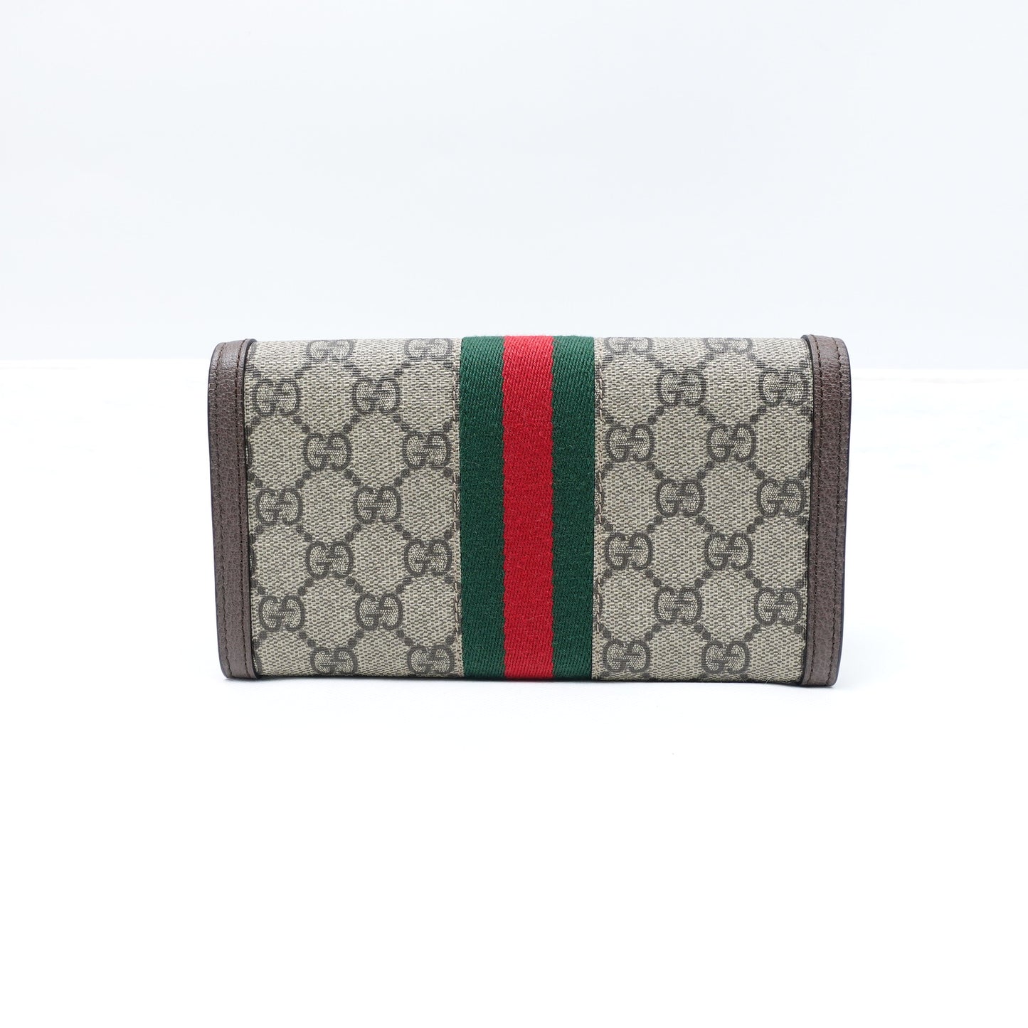 Pre-owned Gucci Ophidia Beige Coated Canvas Wallet