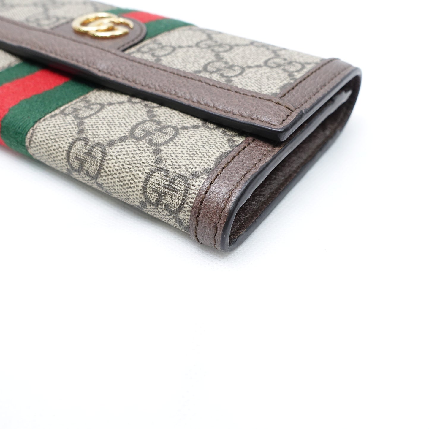 Pre-owned Gucci Ophidia Beige Coated Canvas Wallet