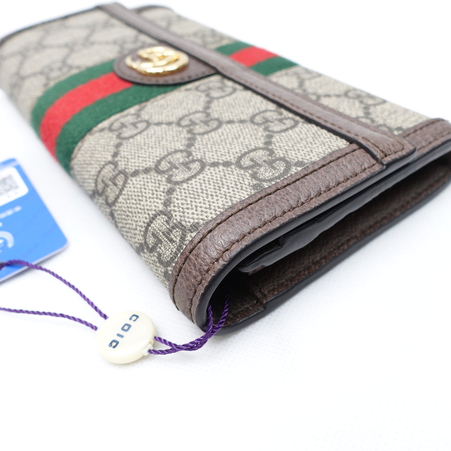 Pre-owned Gucci Ophidia Beige Coated Canvas Wallet