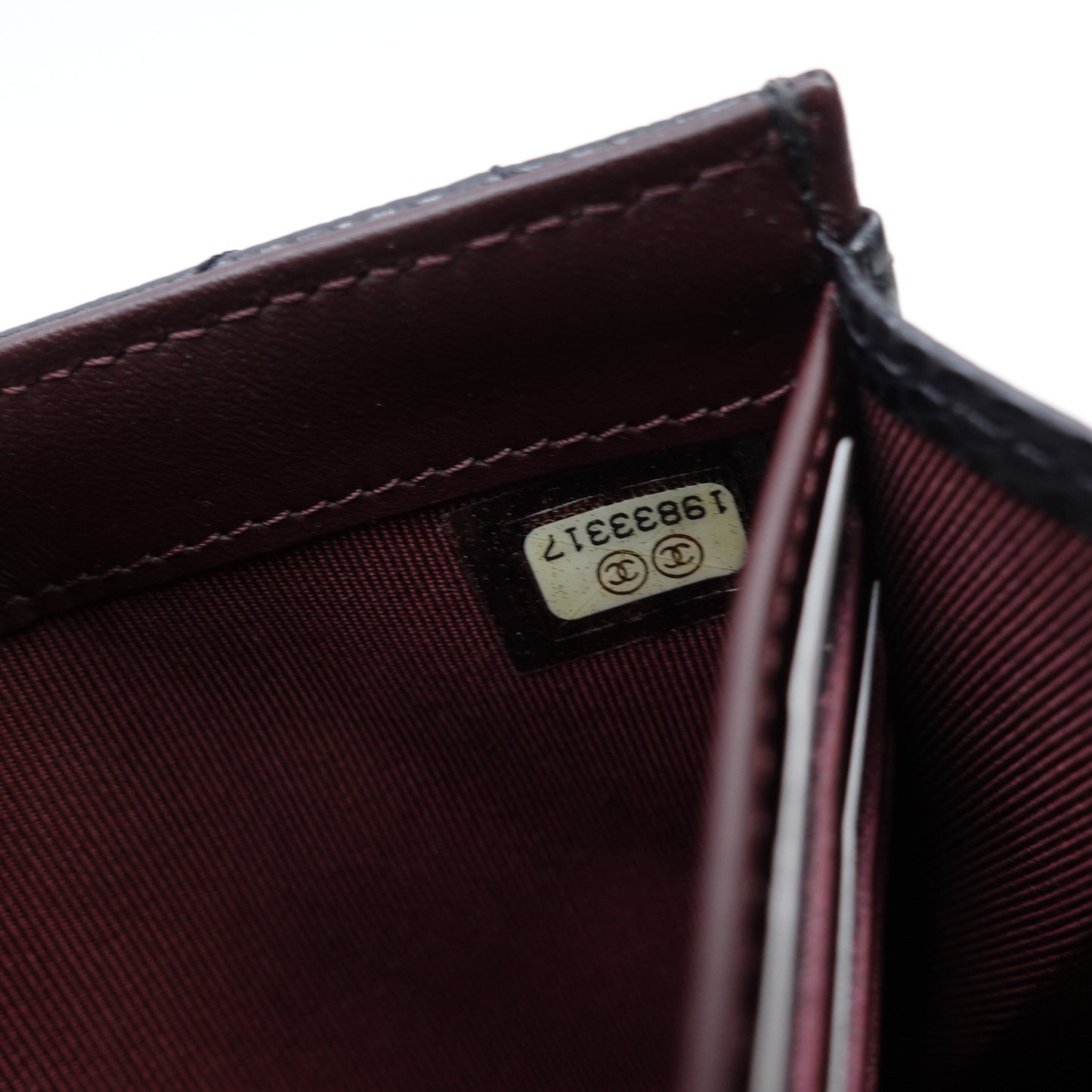 Pre-owned Chanel Black Calfskin Long Wallet