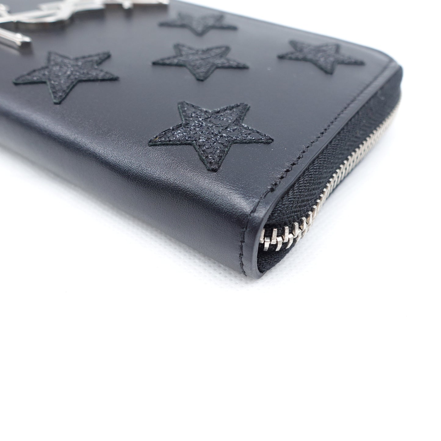 Pre-owned Saint Laurent Monogram Black Calfskin Wallet