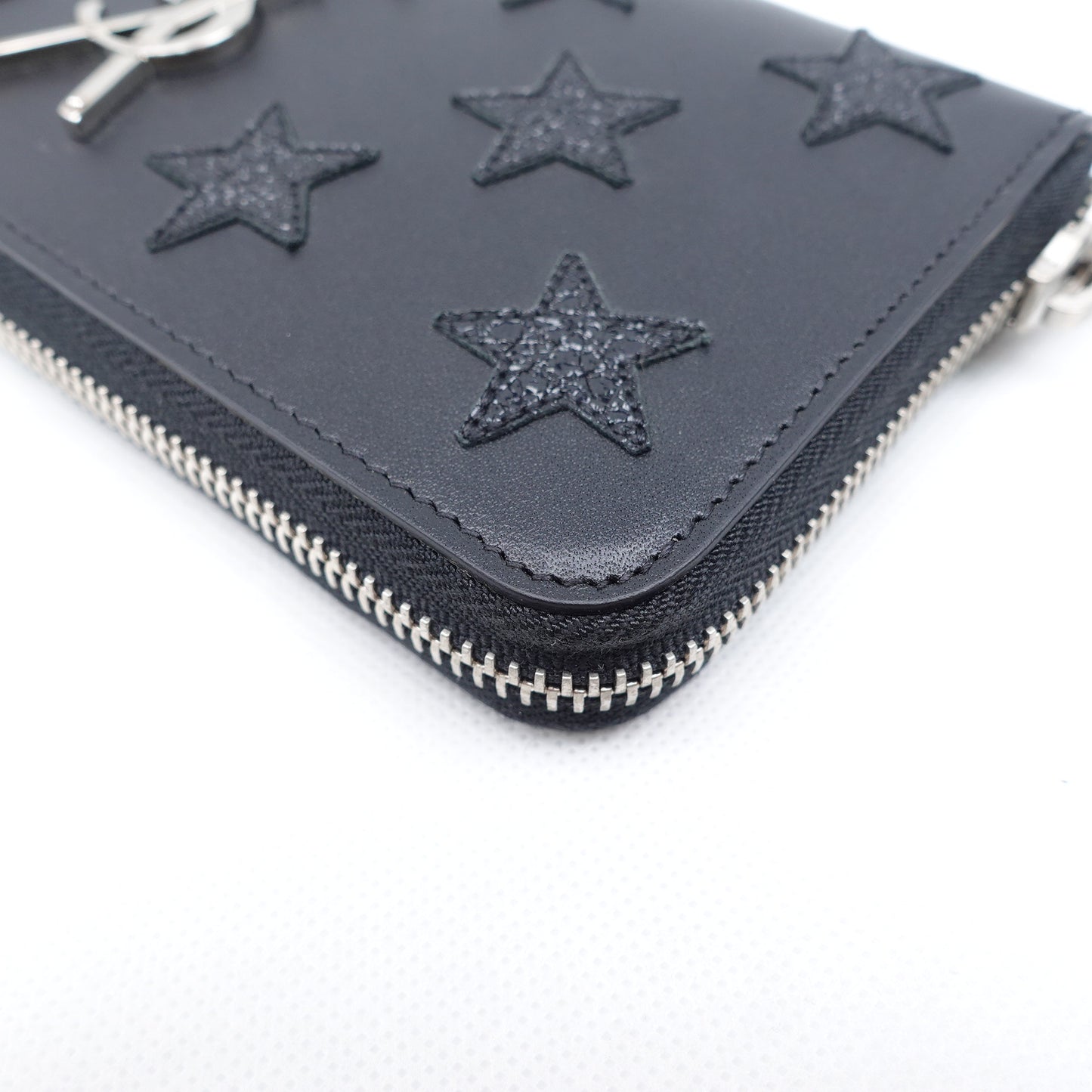 Pre-owned Saint Laurent Monogram Black Calfskin Wallet