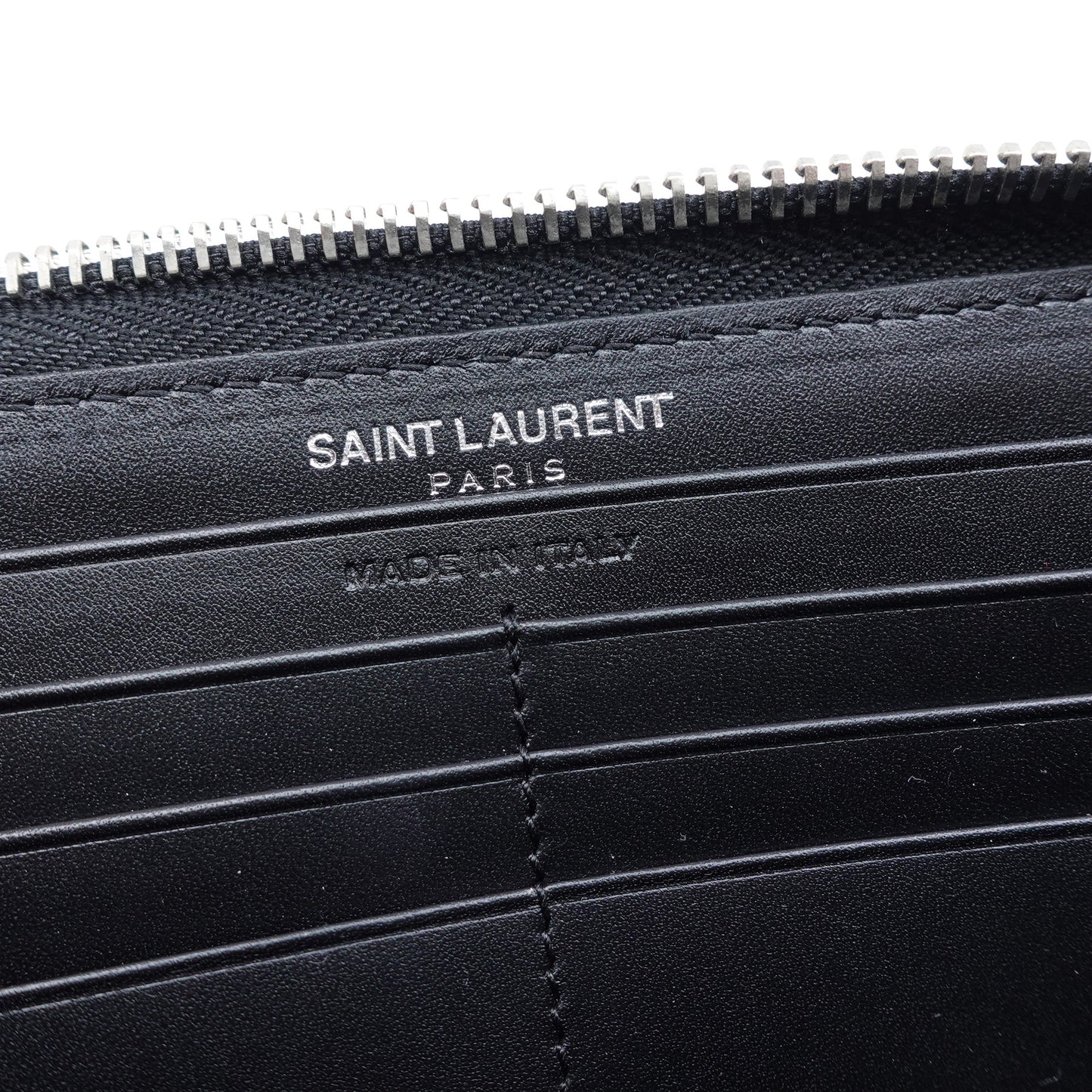 Pre-owned Saint Laurent Monogram Black Calfskin Wallet