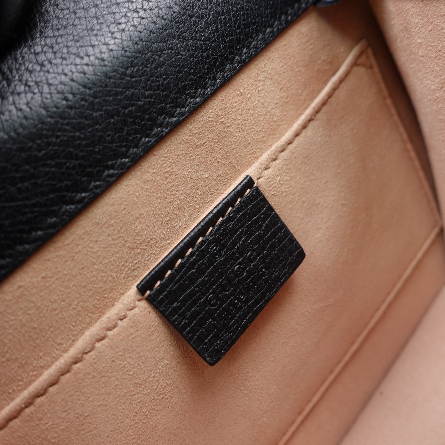 Pre-Owned Gucci Totem Black Red&Green Calfskin Shoulder Bag